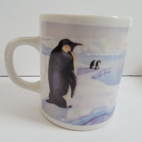 Friends Of The Ocean Ceramic Penguin Mug 10 Oz With Handle - Picture 1 of 5